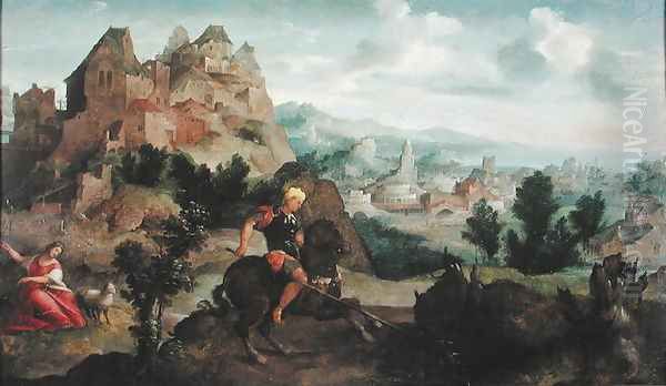 St George and the Dragon Oil Painting by Jan Van Scorel