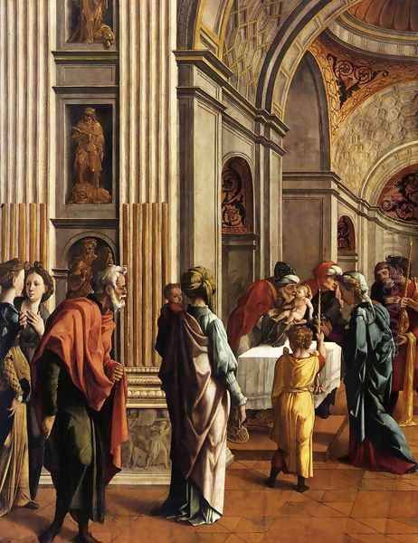 Presentation of Jesus in the Temple 1524-26 Oil Painting by Jan Van Scorel