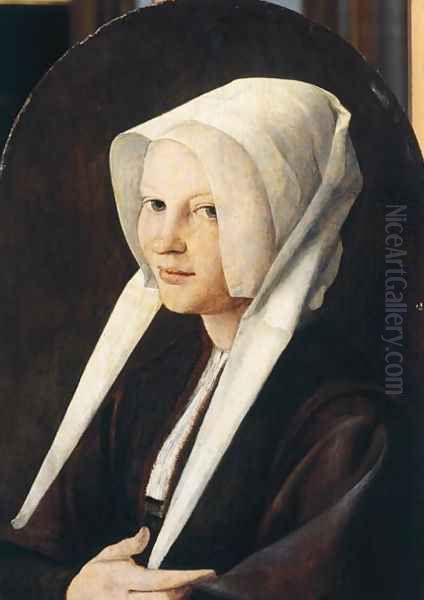 Portrait of Agata von Schooven Oil Painting by Jan Van Scorel