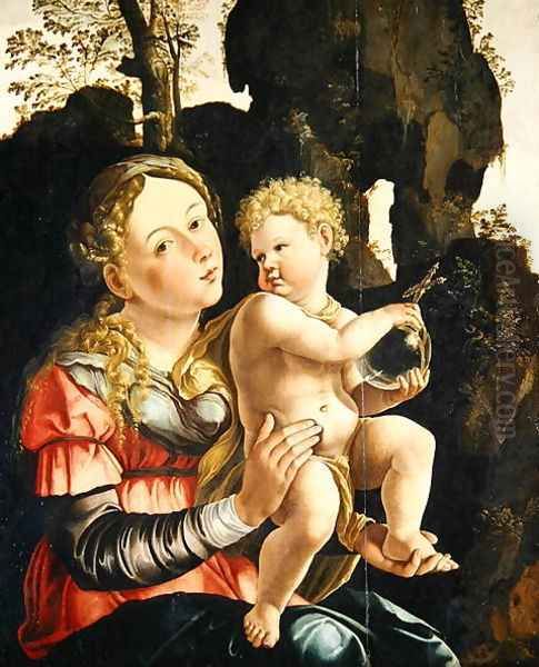 Madonna and Child Oil Painting by Jan Van Scorel