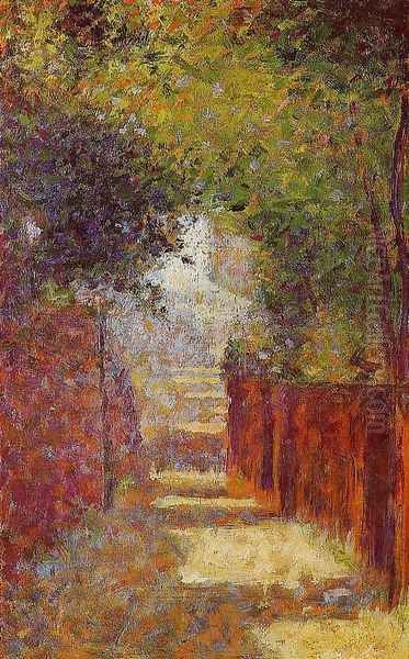 Rue Saint-Vincent, Montmartre, in Spring Oil Painting by Georges Seurat