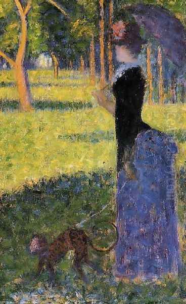 Woman with a Monkey Oil Painting by Georges Seurat