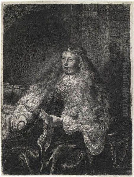 The Great Jewish Bride Oil Painting by Rembrandt Van Rijn