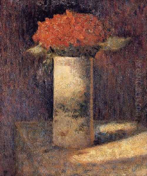 Boquet in a Vase Oil Painting by Georges Seurat