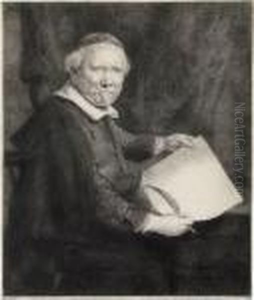 Lieven Willemsz Van Coppenol, Writing Master Oil Painting by Rembrandt Van Rijn