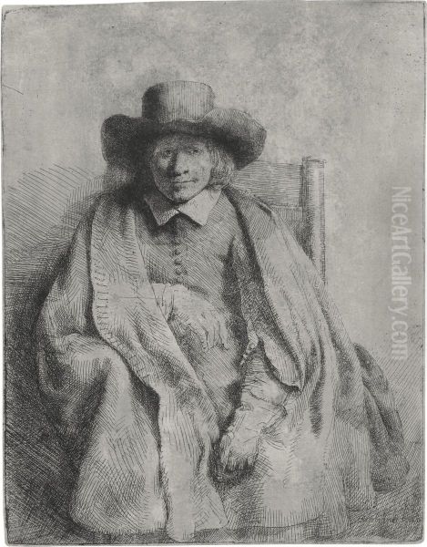 Clement De Jonghe, Printseller Oil Painting by Rembrandt Van Rijn