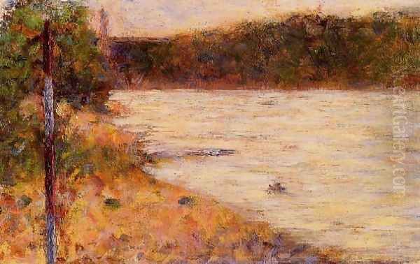 Banks of a River Oil Painting by Georges Seurat