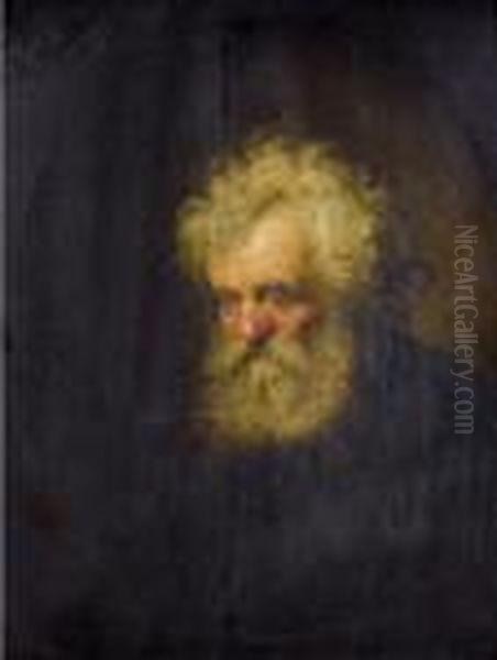 Head Of An Older Gentleman Oil Painting by Rembrandt Van Rijn