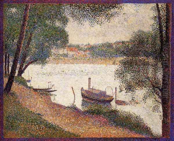 The Seine at La Grande Jatte in the Spring Oil Painting by Georges Seurat