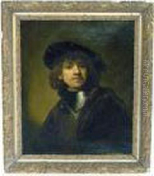 Self Portrait Of The Artist As A Young Man Oil Painting by Rembrandt Van Rijn