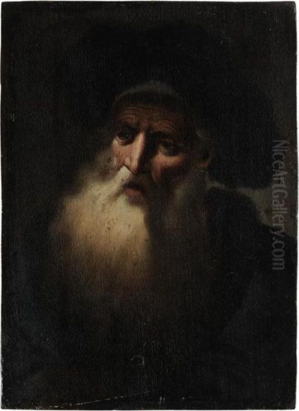 Portrait Of A Bearded Man Oil Painting by Rembrandt Van Rijn