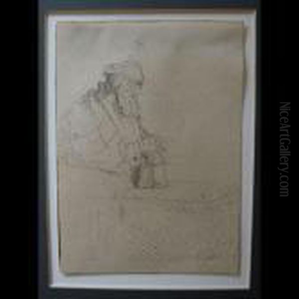 Old Man In Mediation Oil Painting by Rembrandt Van Rijn