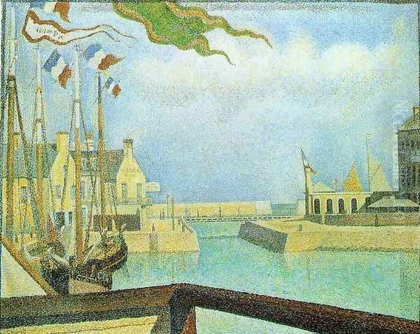 Port-en-Bassin - Sunday Oil Painting by Georges Seurat