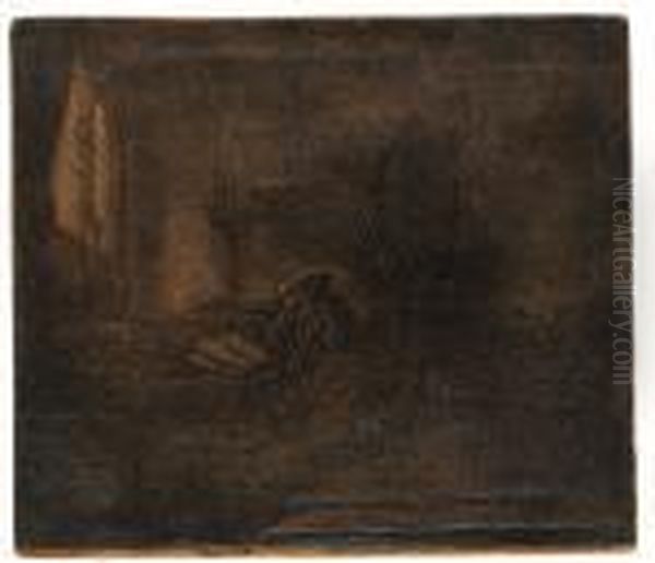 St. Jerome In A Dark Chamber Oil Painting by Rembrandt Van Rijn