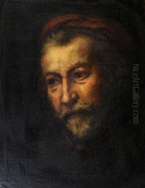 Portrait Of A Bearded Man Oil Painting by Rembrandt Van Rijn