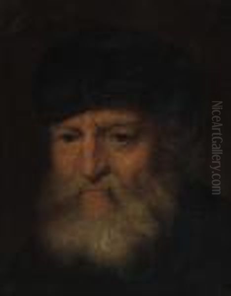 Portrait Of An Elderly Man, Bust-length, In A Black Costume Oil Painting by Rembrandt Van Rijn