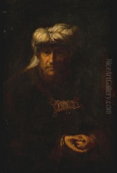 Il Re Lebbroso Uzzia Oil Painting by Rembrandt Van Rijn