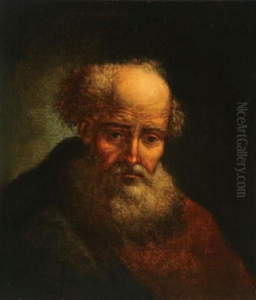 Portrait Of A Bearded Man Oil Painting by Rembrandt Van Rijn