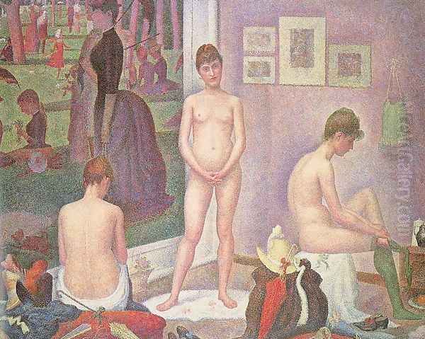 Les poseuses Oil Painting by Georges Seurat