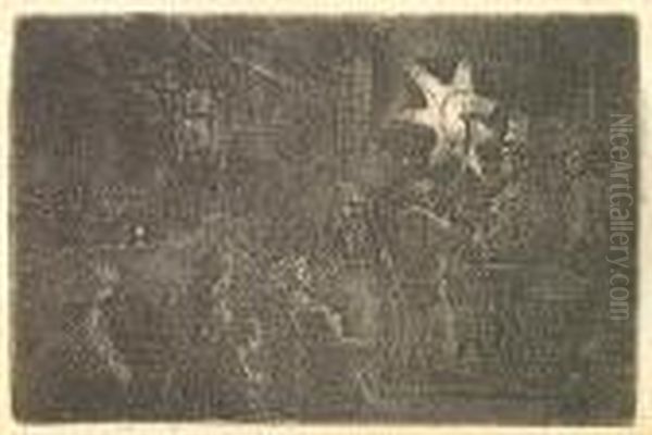 The Star Of The Kings, A Night Piece Oil Painting by Rembrandt Van Rijn