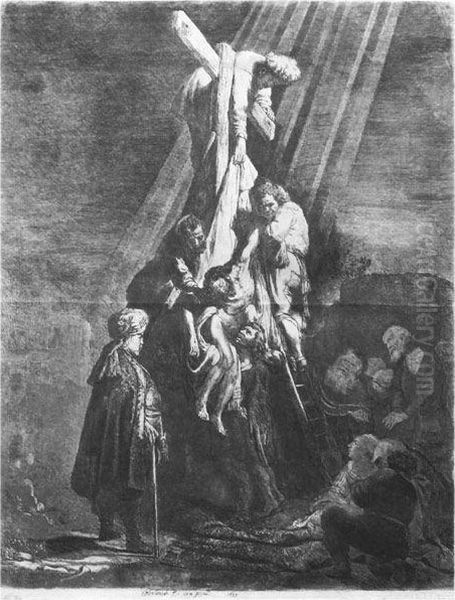 Descente De Croix. Oil Painting by Rembrandt Van Rijn