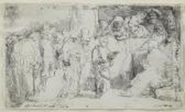 Christ Disputing With The Doctors Oil Painting by Rembrandt Van Rijn