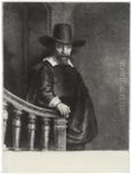 Ephraim Bonus, Jewish Physician Oil Painting by Rembrandt Van Rijn