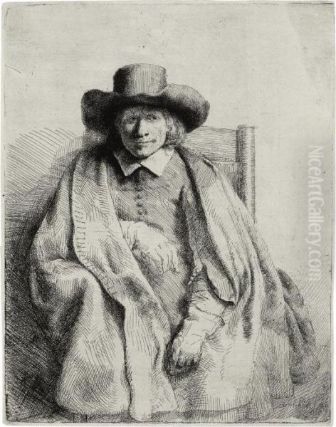 Clement De Jonghe, Printseller Oil Painting by Rembrandt Van Rijn