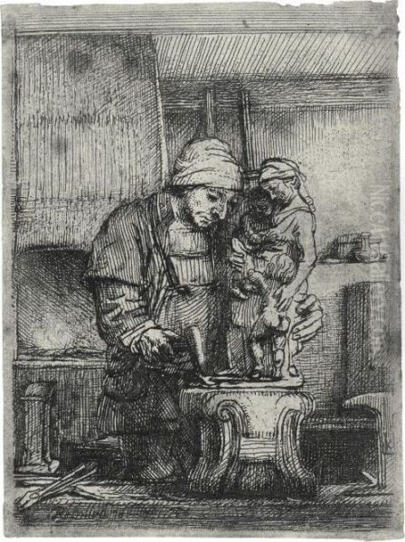 The Goldsmith Oil Painting by Rembrandt Van Rijn