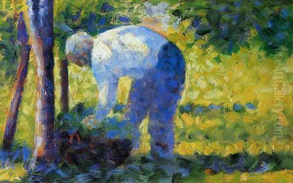 The Gardener Oil Painting by Georges Seurat