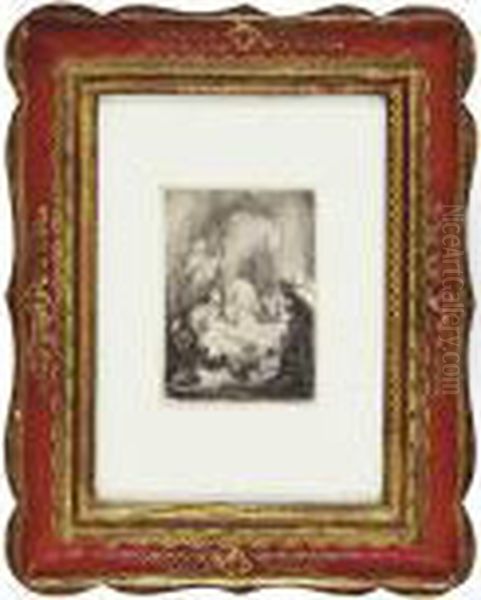 The Circumcision: Small Plate Oil Painting by Rembrandt Van Rijn