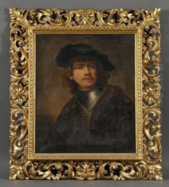 Self-portrait As A Young Man Oil Painting by Rembrandt Van Rijn