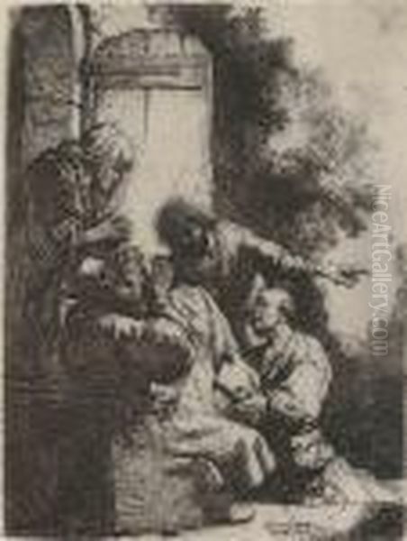 Joseph's Coat Brought To Jacob Oil Painting by Rembrandt Van Rijn