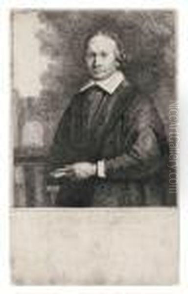 Jan Antonides Van Der Linden Oil Painting by Rembrandt Van Rijn