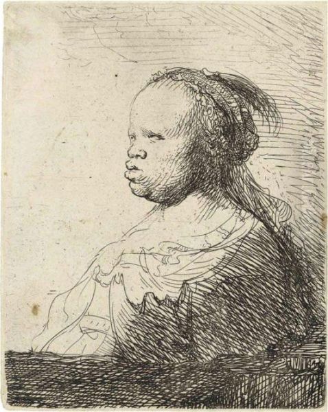 The White Negress Oil Painting by Rembrandt Van Rijn