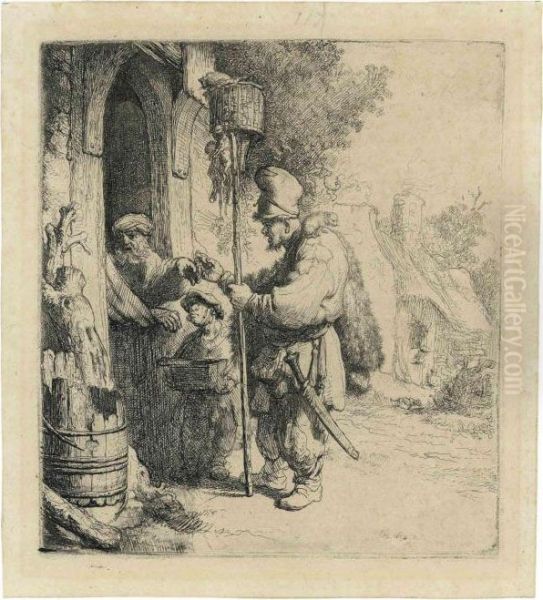 The Rat Catcher Oil Painting by Rembrandt Van Rijn