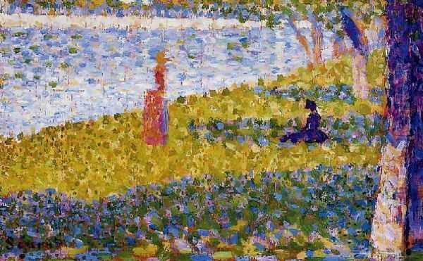 Women by the Water Oil Painting by Georges Seurat