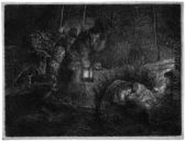 Die Anbetung Der Hirten Oil Painting by Rembrandt Van Rijn