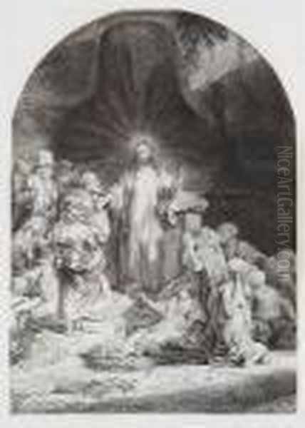 Christ Healing The Sick Oil Painting by Rembrandt Van Rijn