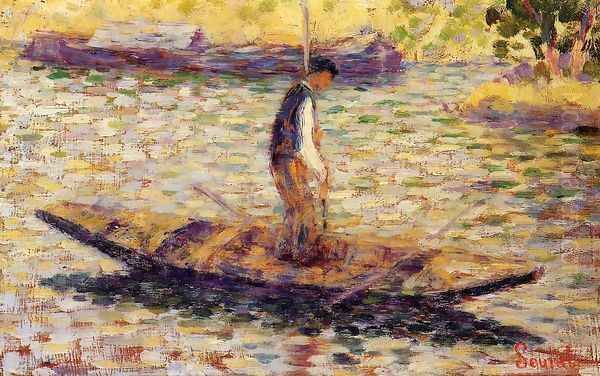 Riverman Oil Painting by Georges Seurat