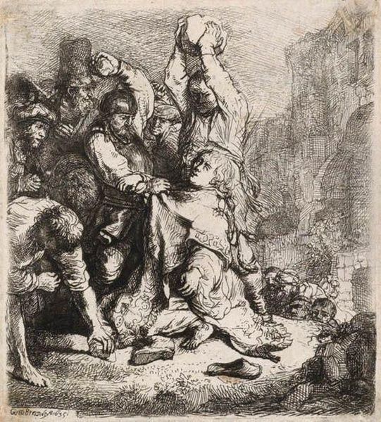 The Stoning Of St. Stephen Oil Painting by Rembrandt Van Rijn