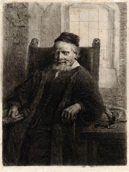 Jan Lutma, Goldsmith Oil Painting by Rembrandt Van Rijn