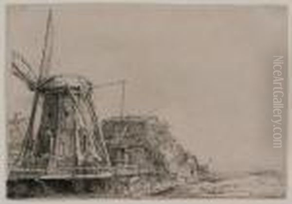 The Windmill Oil Painting by Rembrandt Van Rijn