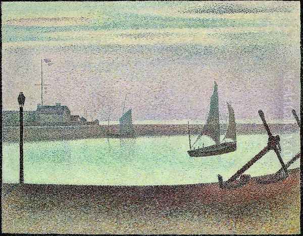 The Channel at Gravelines, Evening Oil Painting by Georges Seurat