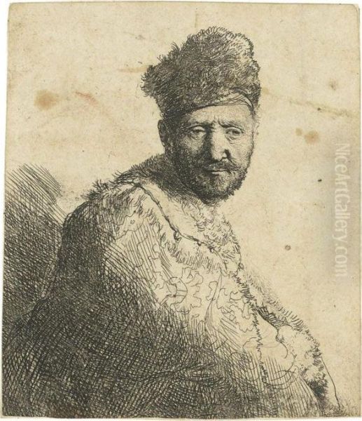 A Bearded Man Oil Painting by Rembrandt Van Rijn