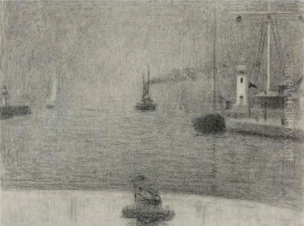 The Port of Honfleur Oil Painting by Georges Seurat