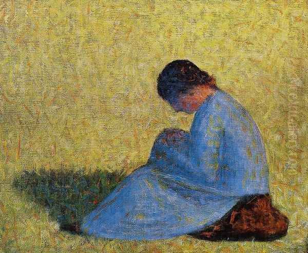 Seated Woman Oil Painting by Georges Seurat