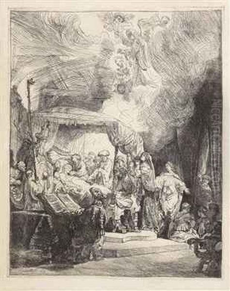 Thedeath Of The Virgin Oil Painting by Rembrandt Van Rijn