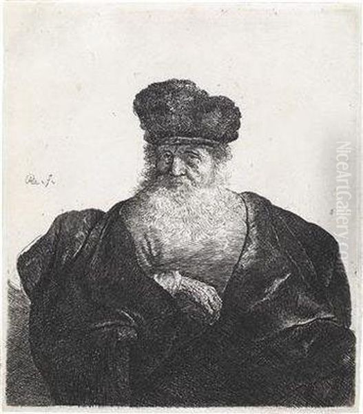 Oldman With Beard Oil Painting by Rembrandt Van Rijn