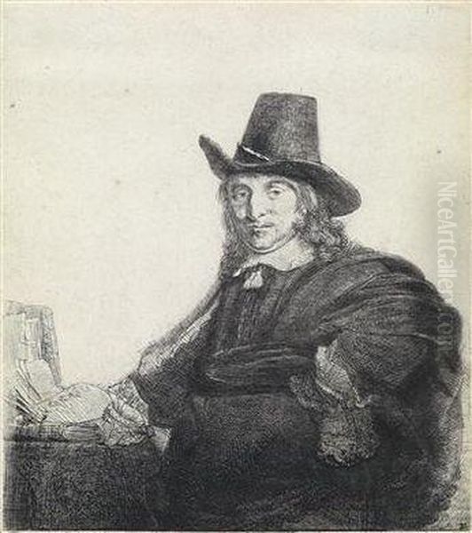 Portrait Of The Painter Jan Asselyn Oil Painting by Rembrandt Van Rijn